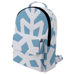 Snowflake Snow Flake White Winter Flap Pocket Backpack (small) by Simbadda