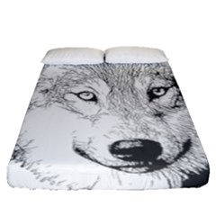 Loup Fitted Sheet (queen Size) by alllovelyideas