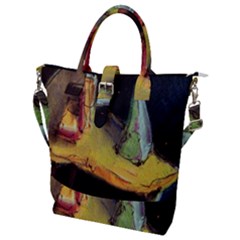 Cosmicchristmastree Buckle Top Tote Bag by chellerayartisans