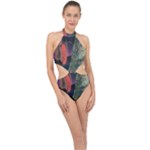 Tree&presents Halter Side Cut Swimsuit