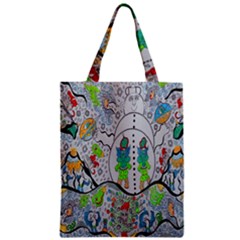 Supersonic Volcano Snowman Zipper Classic Tote Bag by chellerayartisans