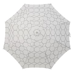 Honeycomb pattern black and white Straight Umbrellas