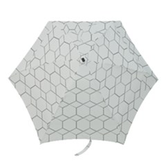 Honeycomb pattern black and white Mini Folding Umbrellas