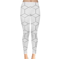 Honeycomb pattern black and white Leggings 