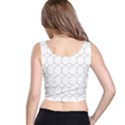 Honeycomb pattern black and white Crop Top View3