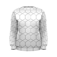 Honeycomb pattern black and white Women s Sweatshirt