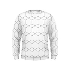 Honeycomb pattern black and white Kids  Sweatshirt