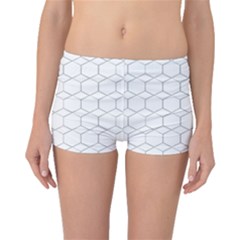 Honeycomb pattern black and white Boyleg Bikini Bottoms