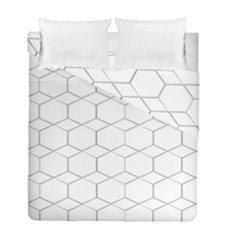 Honeycomb pattern black and white Duvet Cover Double Side (Full/ Double Size)