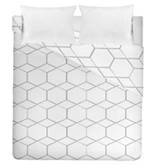 Honeycomb pattern black and white Duvet Cover Double Side (Queen Size)