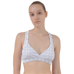 Honeycomb pattern black and white Sweetheart Sports Bra