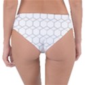 Honeycomb pattern black and white Reversible Classic Bikini Bottoms View4
