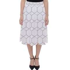 Honeycomb pattern black and white Classic Midi Skirt