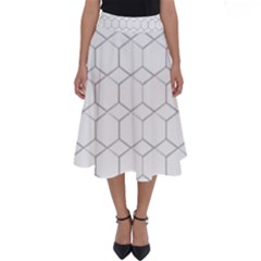 Honeycomb pattern black and white Perfect Length Midi Skirt