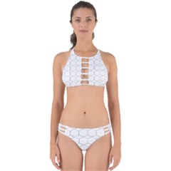 Honeycomb Pattern Black And White Perfectly Cut Out Bikini Set by picsaspassion
