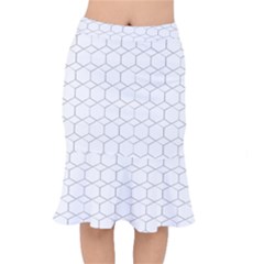 Honeycomb pattern black and white Mermaid Skirt