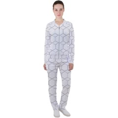 Honeycomb pattern black and white Casual Jacket and Pants Set