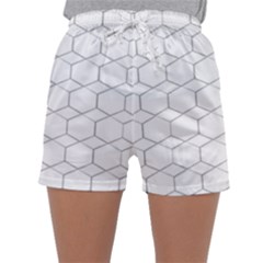 Honeycomb pattern black and white Sleepwear Shorts