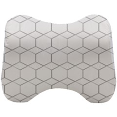 Honeycomb pattern black and white Head Support Cushion