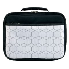 Honeycomb pattern black and white Lunch Bag