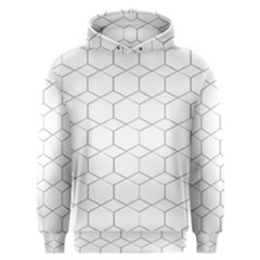 Honeycomb pattern black and white Men s Overhead Hoodie