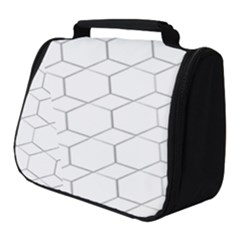 Honeycomb pattern black and white Full Print Travel Pouch (Small)
