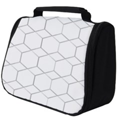 Honeycomb pattern black and white Full Print Travel Pouch (Big)