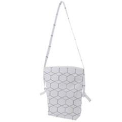 Honeycomb pattern black and white Folding Shoulder Bag