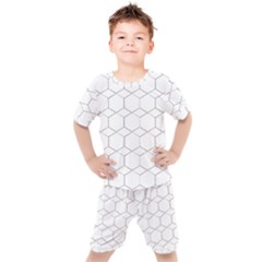 Honeycomb pattern black and white Kid s Set