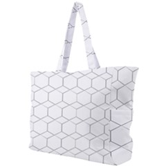Honeycomb pattern black and white Simple Shoulder Bag