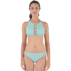 Mint Triangle Shape Pattern Perfectly Cut Out Bikini Set by picsaspassion