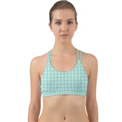 Mint Triangle Shape Pattern Back Web Sports Bra by picsaspassion