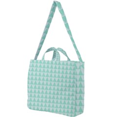 Mint Triangle Shape Pattern Square Shoulder Tote Bag