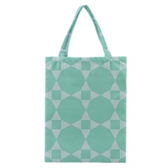 Mint Star Pattern Classic Tote Bag by picsaspassion