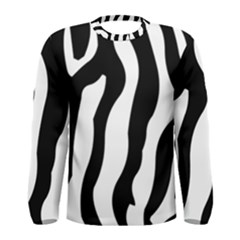 Zebra Horse Pattern Black And White Men s Long Sleeve Tee by picsaspassion