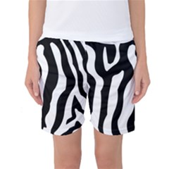 Zebra Horse Pattern Black And White Women s Basketball Shorts by picsaspassion