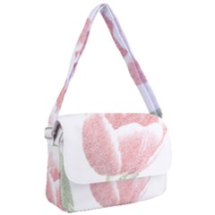 Tulip Red And White Pen Drawing Courier Bag by picsaspassion