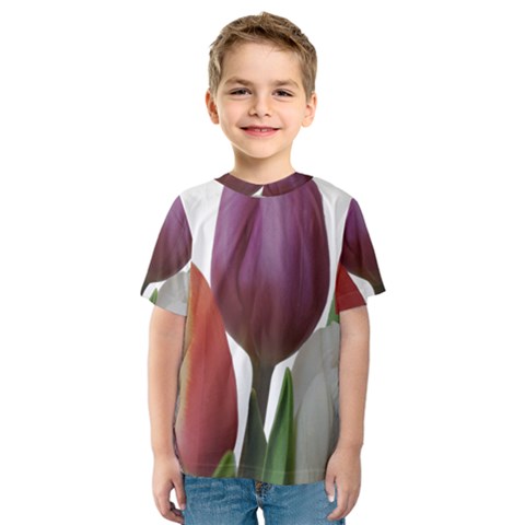 Tulips Bouquet Kids  Sport Mesh Tee by picsaspassion