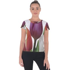 Tulips Bouquet Short Sleeve Sports Top  by picsaspassion