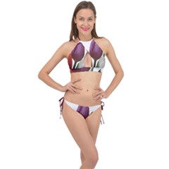 Tulips Bouquet Cross Front Halter Bikini Set by picsaspassion