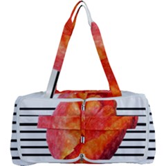 Red Tulip And Black Stripes Multi Function Bag by picsaspassion