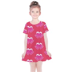 Christmas Red Pattern Reasons Kids  Simple Cotton Dress by Wegoenart