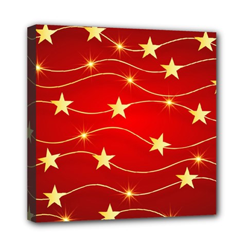 Background Christmas Decoration Mini Canvas 8  x 8  (Stretched)