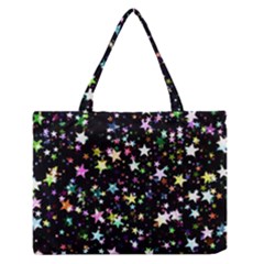 Wallpaper Star Advent Christmas Zipper Medium Tote Bag by Wegoenart