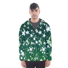 Christmas Star Advent Background Hooded Windbreaker (men) by Wegoenart