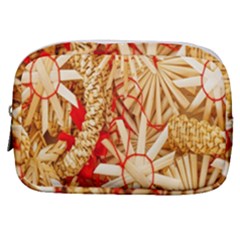 Christmas Straw Xmas Gold Make Up Pouch (small)