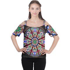 Church Window Window Rosette Cutout Shoulder Tee