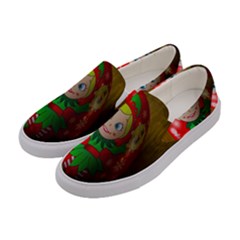 Christmas Wreath Ball Decoration Women s Canvas Slip Ons by Wegoenart