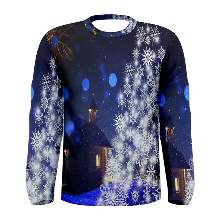 Christmas Card Christmas Atmosphere Men s Long Sleeve Tee