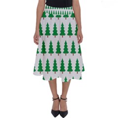 Christmas Background Christmas Tree Perfect Length Midi Skirt by Wegoenart